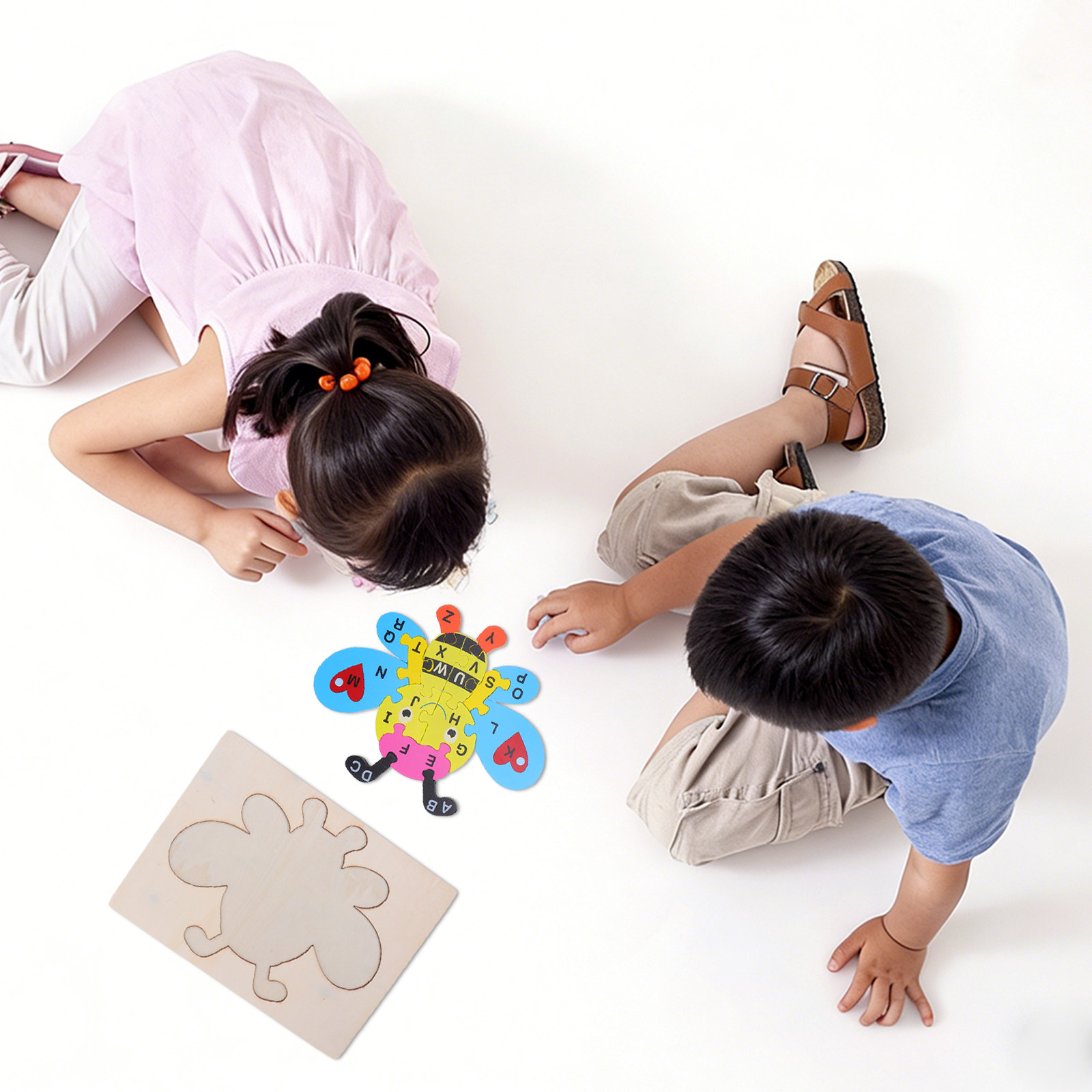 1 Set Puzzle Alfabet Kayu Bent - Abc Kids Early Education ulasan dan harga