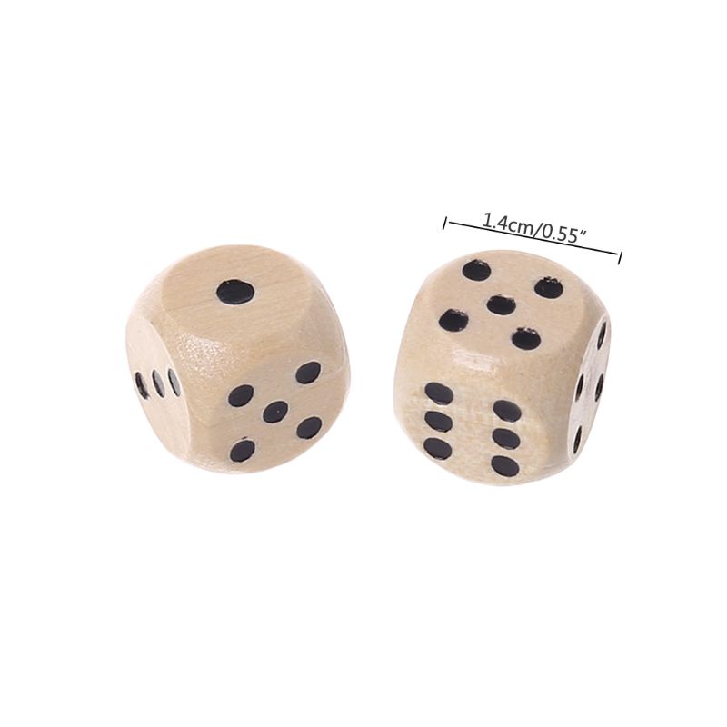 10 Buah Dadu Kayu 6 Sisi D6 Da - Kids Education Number ulasan dan harga